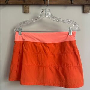 Orange Tennis Skirt Skirt